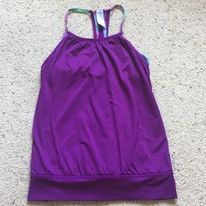 purple/patterned ivivva tank top